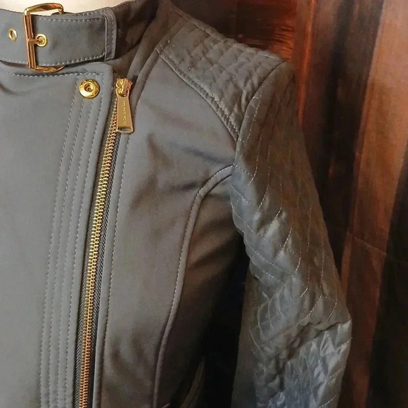 Michael kors XSPersonality Belted buckle quilted jacket SlimmingLightweight Grey - Picture 10 of 13